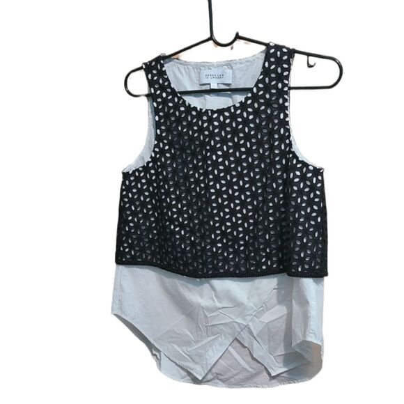 Derek Lam 10 Crosby Eyelet Overlay Tank - Picture 4 of 12